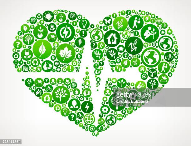 heart beat  nature and environmental conservation icon pattern - maple leaf heart stock illustrations