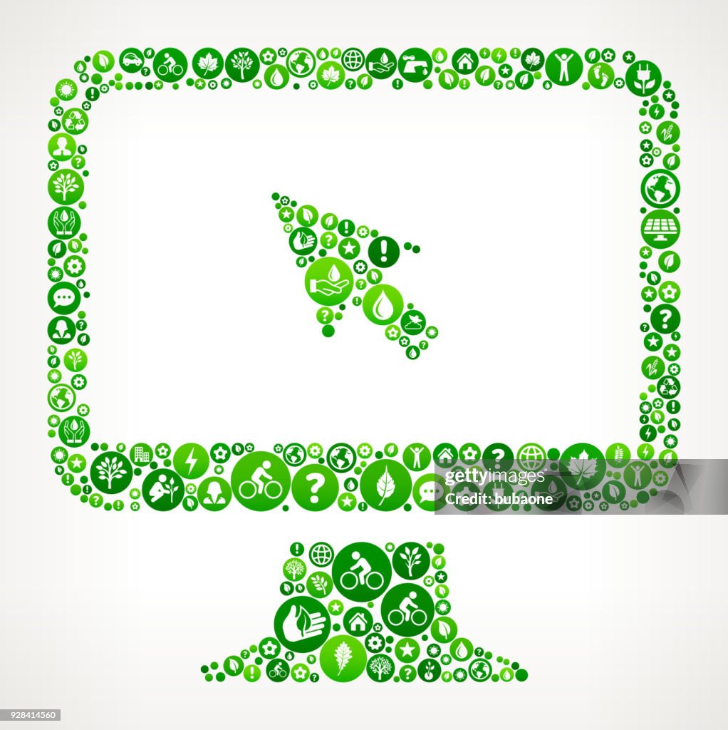 Controlar la naturaleza y la conservación del medio ambiente icono patrón