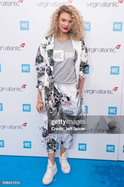 Becca Dudley attends 'We Day UK' at Wembley Arena on March 7, 2018 in London, England.