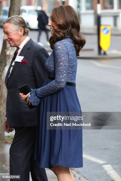 Catherine, Duchess of Cambridge opens the new Place2Be Headquarters on March 7, 2018 in London, England.