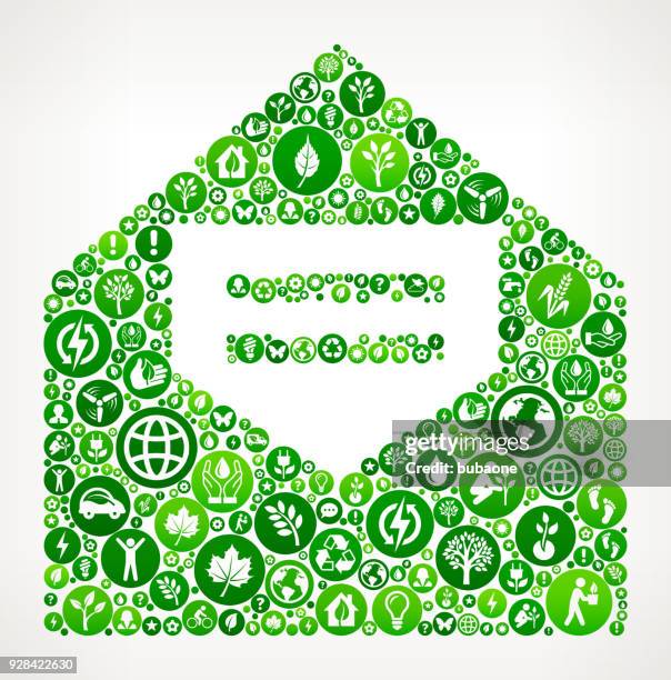 open letter nature and environmental conservation icon pattern - man opening envelope stock illustrations