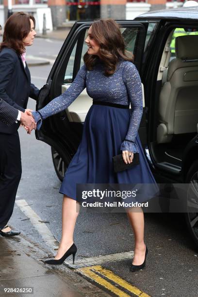 Catherine, Duchess of Cambridge opens the new Place2Be Headquarters on March 7, 2018 in London, England.