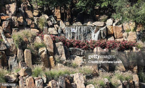 General view of the 17th hole during a practice round ahead of the Hero Indian Open at Dlf Golf and Country Club on March 7, 2018 in New Delhi, India.