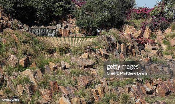 General view of the 17th hole during a practice round ahead of the Hero Indian Open at Dlf Golf and Country Club on March 7, 2018 in New Delhi, India.