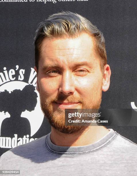 Lance Bass arrives to The 14th Annual Desert Smash Celebrity Tennis Event on March 6, 2018 in La Quinta, California.