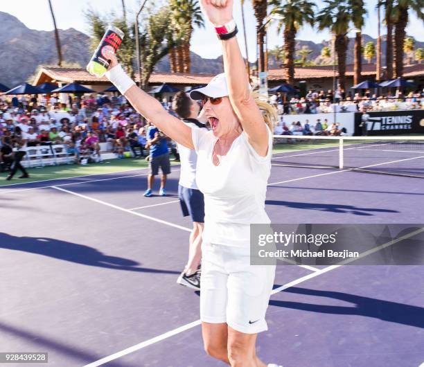 Nadia Comaneci attends 14th Annual Desert Smash Celebrity Tennis Event on March 6, 2018 in La Quinta, California.