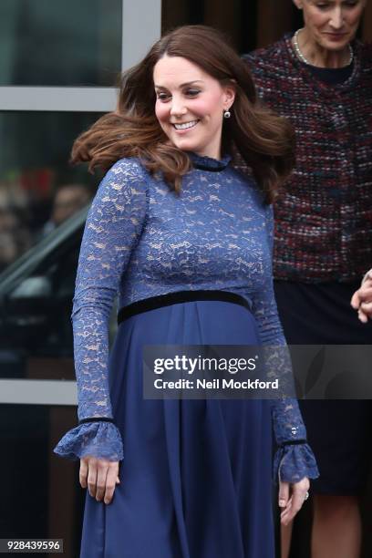 Catherine, Duchess of Cambridge opens the new Place2Be Headquarters on March 7, 2018 in London, England.