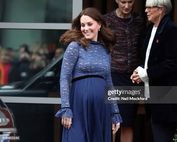 Catherine, Duchess of Cambridge opens the new Place2Be Headquarters on March 7, 2018 in London, England.