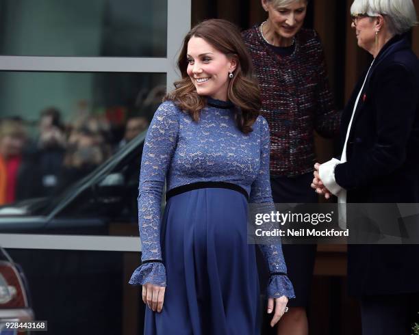 Catherine, Duchess of Cambridge opens the new Place2Be Headquarters on March 7, 2018 in London, England.