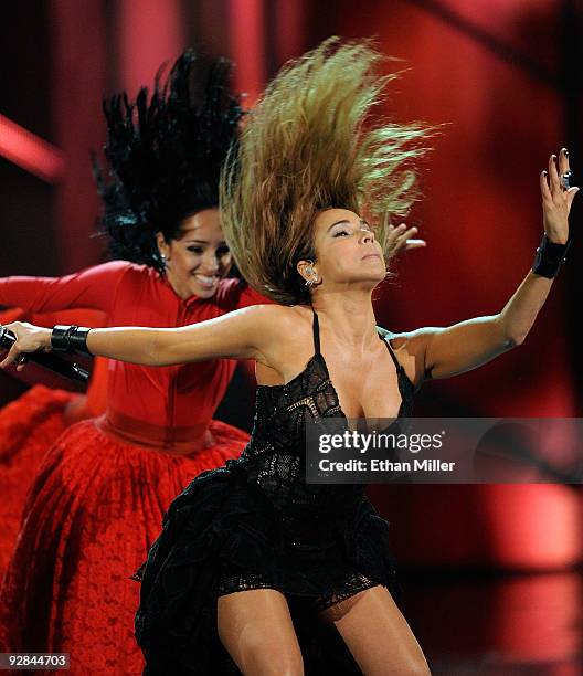 Singer Daniela Mercury performs onstage during the 10th annual Latin GRAMMY Awards held at Mandalay Bay Events Center on November 5, 2009 in Las...