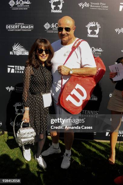 Robin Jameson McGraw and Dr. Phill McGraw arrive at The 14th Annual Desert Smash Celebrity Tennis Event on March 6, 2018 in La Quinta, California.