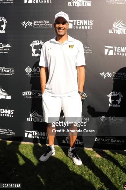 Boris Kodjoe arrives at The 14th Annual Desert Smash Celebrity Tennis Event on March 6, 2018 in La Quinta, California.