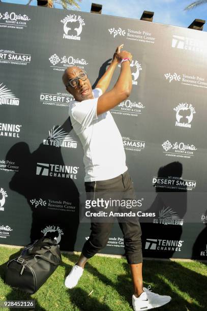 Smoove arrives at The 14th Annual Desert Smash Celebrity Tennis Event on March 6, 2018 in La Quinta, California.