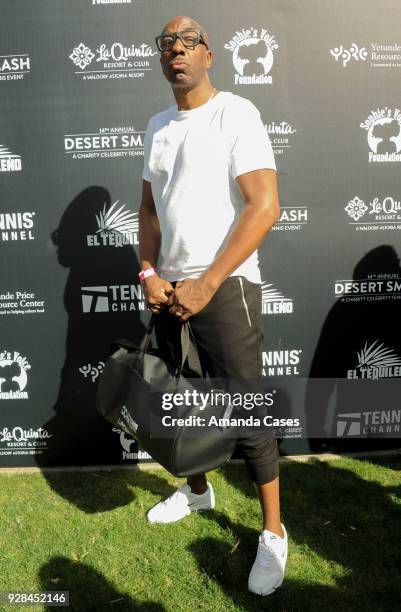 Smoove arrives at The 14th Annual Desert Smash Celebrity Tennis Event on March 6, 2018 in La Quinta, California.