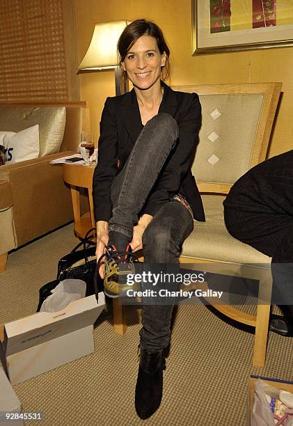 Actress Perrey Reeves attends the Asics Hello Kitty Lounge at Raffles L'Ermitage Hotel on November 5, 2009 in Beverly Hills, California.