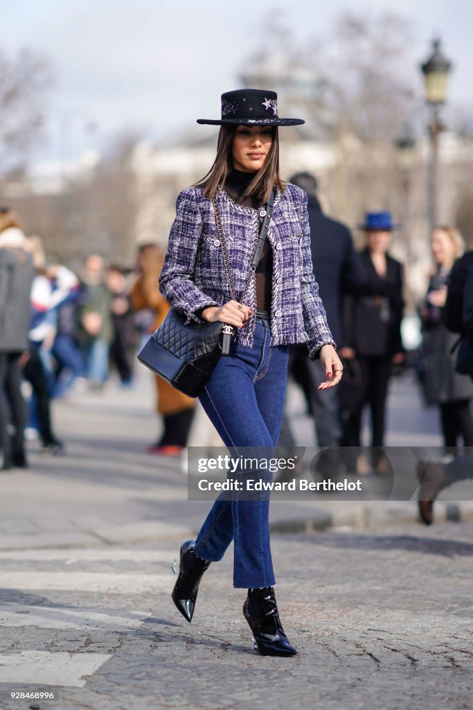 Street Style : Paris Fashion Week Womenswear Fall/Winter 2018/2019 : Day Nine