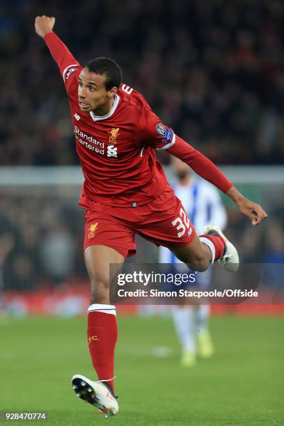 Joel Matip of Liverpool in action during the UEFA Champions League Round of 16 Second Leg match between Liverpool and FC Porto at Anfield on March 6,...