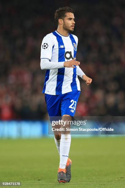 Diego Reyes of Porto in action during the UEFA Champions League Round of 16 Second Leg match between Liverpool and FC Porto at Anfield on March 6,...