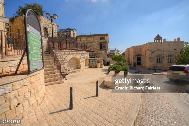 old town of safed - safed stock pictures, royalty-free photos & images