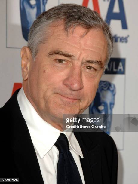 Robert De Niro attends 18th Annual BAFTA/LA Britannia Awards on November 5, 2009 in Century City, California.