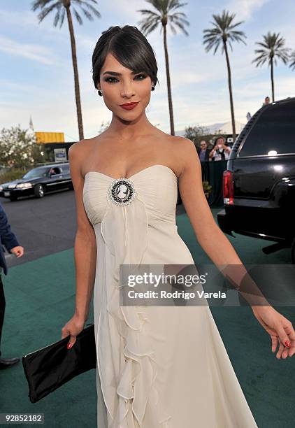 Personality Alejandra Espinoza attends the 10th Annual Latin GRAMMY Awards held at the Mandalay Bay Events Center on November 5, 2009 in Las Vegas,...