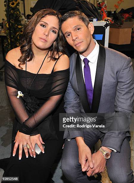 Personality Angelica Vale and Rodner Figeuroa attend the 10th Annual Latin GRAMMY Awards held at the Mandalay Bay Events Center on November 5, 2009...