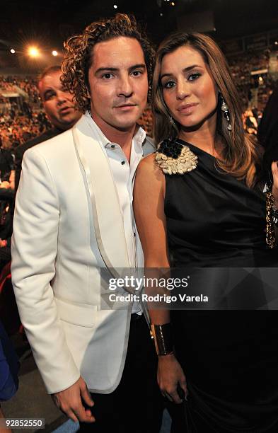 Singer David Bisbal and Elena Tablada attend the 10th Annual Latin GRAMMY Awards held at the Mandalay Bay Events Center on November 5, 2009 in Las...