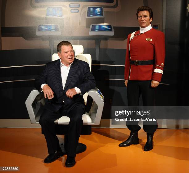 William Shatner attends the unveiling of a Captain Kirk wax figure at Madame Tussaud's Wax Museum on November 4, 2009 in Los Angeles, California.