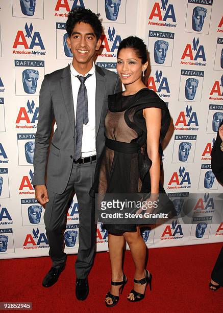 Dev Patel and Freida Pinto attends 18th Annual BAFTA/LA Britannia Awards on November 5, 2009 in Century City, California.