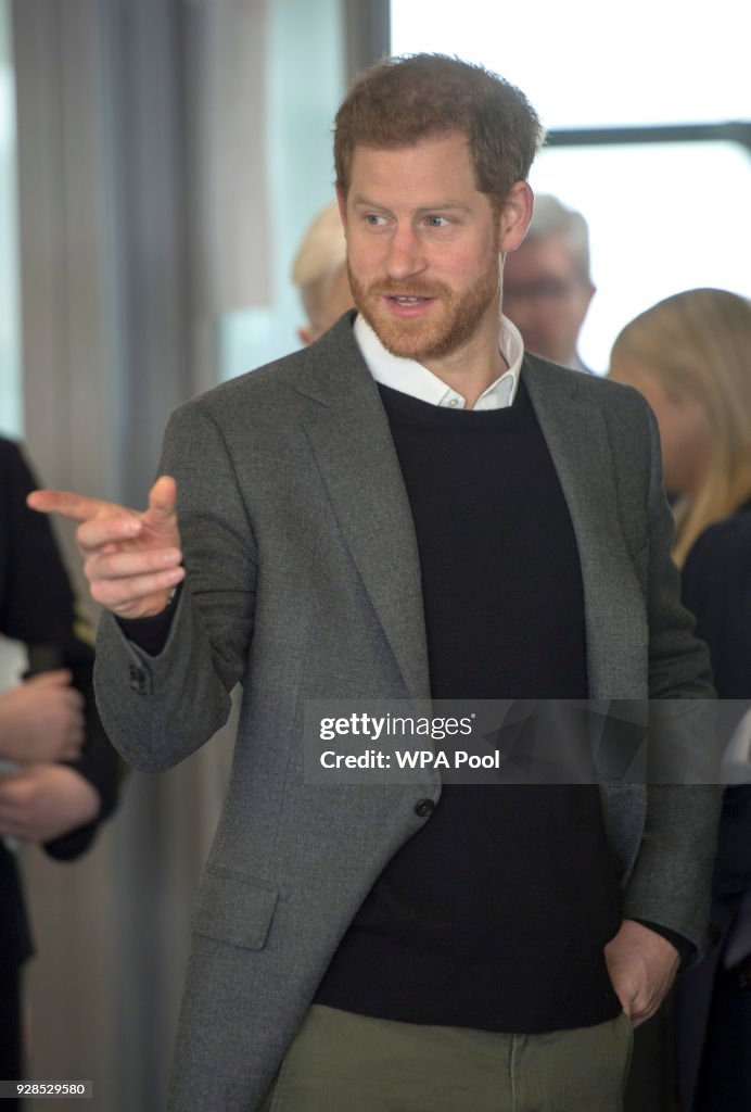 Prince Harry Visits Silverstone Circuit