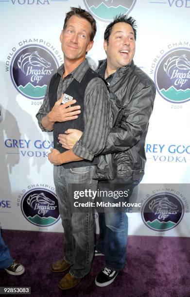 Actors James Denton and Greg Grunberg arrive at the Breeders' Cup Winners Circle Event at ESPN Zone At L.A. Live on November 5, 2009 in Los Angeles,...