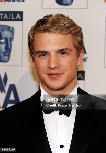 Actor Freddie Stroma arrives at the 8th Annual British Academy Of Film And Television Arts Britannia Awards at the Hyatt Regency Century Plaza Hotel...