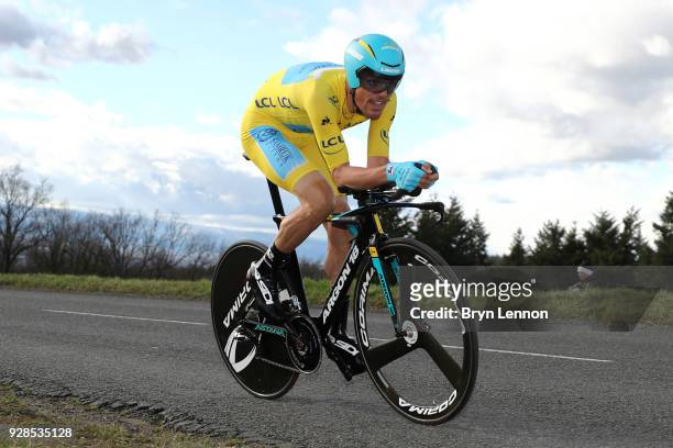 Luis Leon Sanchez of Spain and Astana Pro Team Yellow Jersey Leader during the 76th Paris - Nice 2018 / Stage 4 an Individual Time Trial of 18,4km...