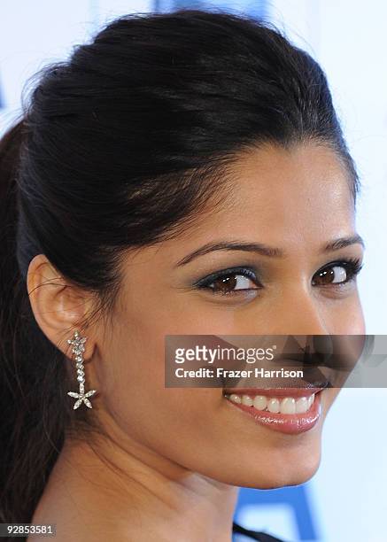 Actress Freida Pinto arrives at the 8th Annual British Academy Of Film And Television Arts Britannia Awards at the Hyatt Regency Century Plaza Hotel...