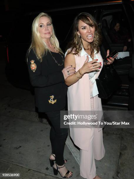 Kelly Dodd and Shannon Beador are seen on March 6, 2018 in Los Angeles, California.
