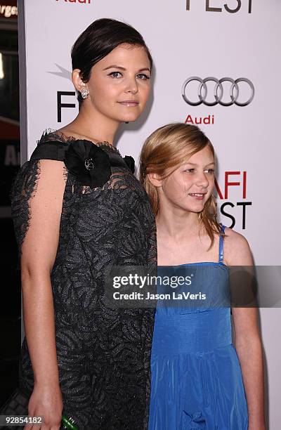 Actresses Ginnifer Goodwin and Ryan Simpkins attend the AFI Fest 2009 premiere of "A Single Man" at Grauman's Chinese Theatre on November 5, 2009 in...