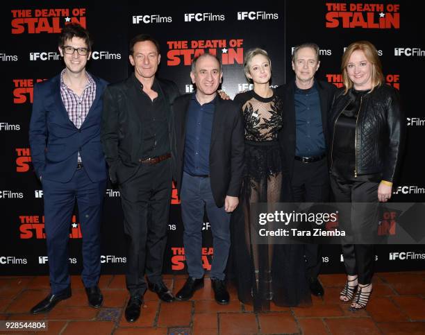 Christopher Willis, Jason Isaacs, Armando Iannucci, Andrea Riseborough, Steve Buscemi and Lisa Schwartz arrive to the Los Angeles premiere of IFC...