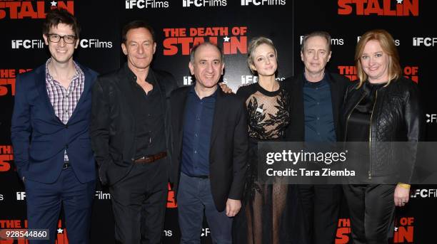 Christopher Willis, Jason Isaacs, Armando Iannucci, Andrea Riseborough, Steve Buscemi and Lisa Schwartz arrive to the Los Angeles premiere of IFC...