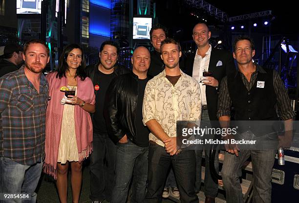 Scott Grimes, Greg Grunberg, Michael Chiklis, Bob Guiney, Jesse Spencer and James Denton attend the Breeders' Cup Winners Circle Event held at ESPN...