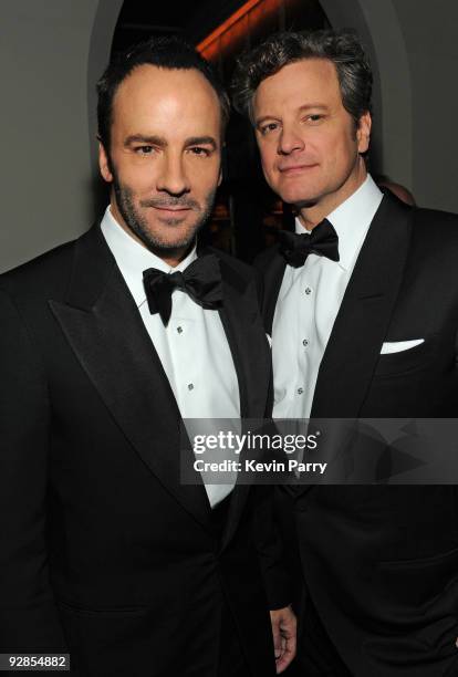 Director Tom Ford and actor Colin Firth attend the AFI closing night party for Tom Ford and The Weinstein Company's "A SINGLE MAN" at Chateau Marmont...