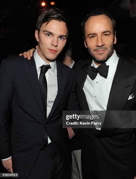 Actor Nicholas Hoult and director Tom Ford attend the AFI closing night party for Tom Ford and The Weinstein Company's "A SINGLE MAN" at Chateau...