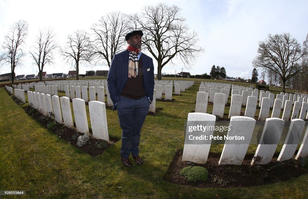 Officials from Northampton Town Football Club visit the site of the Battle of the Somme