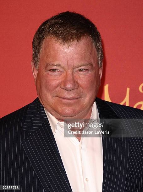 William Shatner attends the unveiling of a Captain Kirk wax figure at Madame Tussaud's Wax Museum on November 4, 2009 in Los Angeles, California.