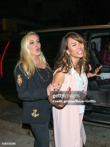 Kelly Dodd and Shannon Beador are seen on March 06, 2018 in Los Angeles, California.