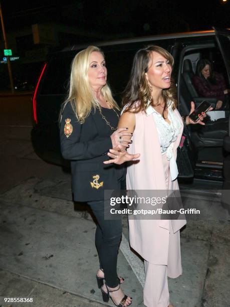 Kelly Dodd and Shannon Beador are seen on March 06, 2018 in Los Angeles, California.