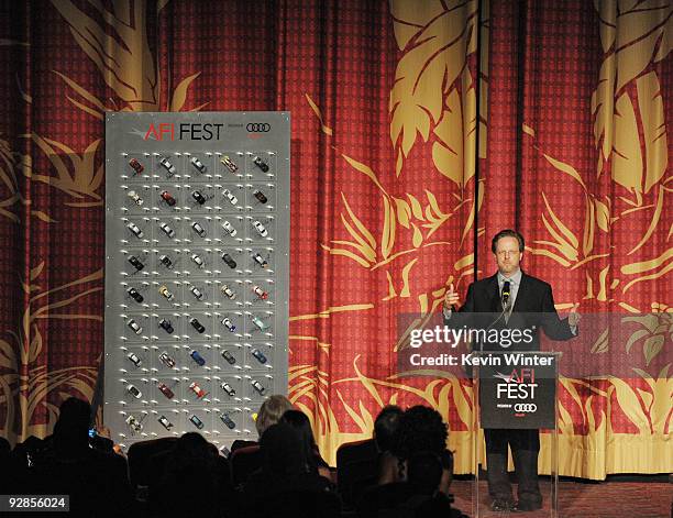President and CEO Bob Gazzale speaks at the AFI FEST 2009 screening of the Weinstein Company's "A Single Man" at the Chinese Theater on November 5,...
