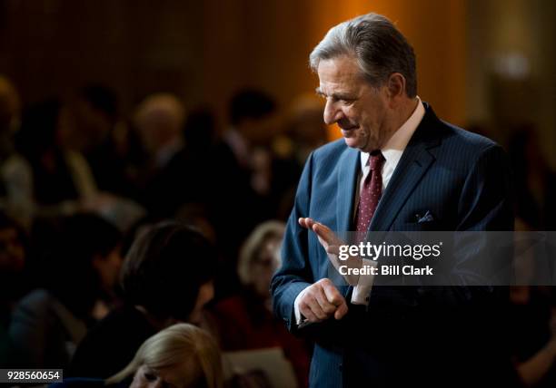 Paul Pelosi, husband of House Minority Leader Nancy Pelosi, D-Calif., arrives for the ceremony at the The National Museum of American History where...