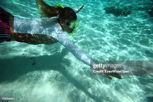 Snorkeling and Diving Trip to the reef of Addu Atoll on September 27, 2009 in Male, Maldives.The maldive islands consist of around 1100 islands and...