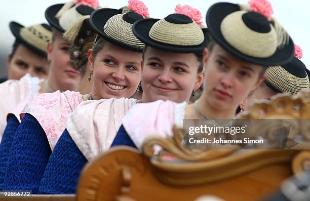 People in traditional Bavarian dress take part in the so called Leonhardi Ride, a horse pilgrimage in honor of Saint Leonard de Noblac, on November...