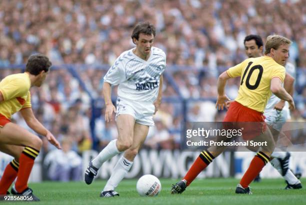 Paul Allen of Tottenham Hotspur in action during the Canon League Division One match between Tottenham Hotspur and Watford at White Hart Lane on...